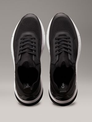 ck black knit trainers for men calvin klein