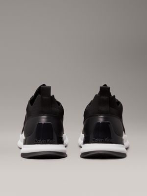 ck black knit trainers for men calvin klein