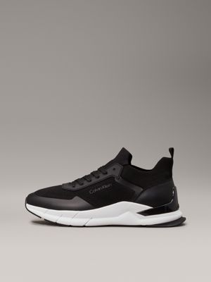 ck black knit trainers for men calvin klein