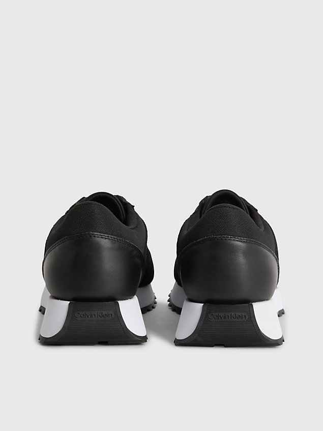zapatillas de cordura® y piel reciclada black de hombre calvin klein