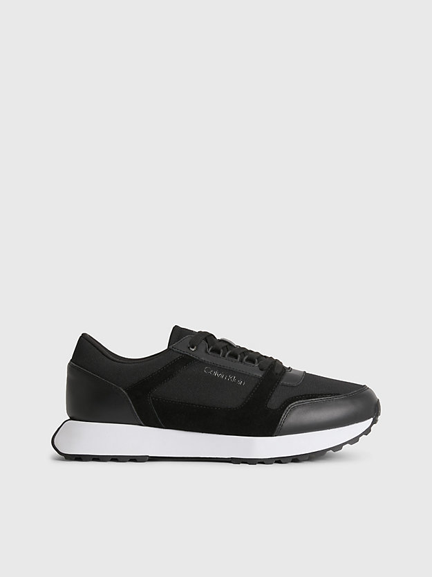 CK BLACK Recycled CORDURA® and Leather Trainers for men CALVIN KLEIN