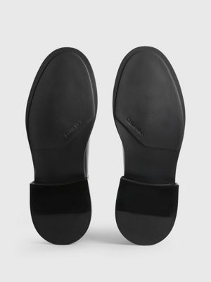 zapatos de piel con cordones ck black de hombre calvin klein