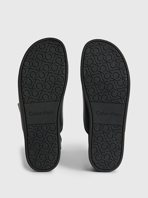 CK BLACK Leather Sandals for men CALVIN KLEIN