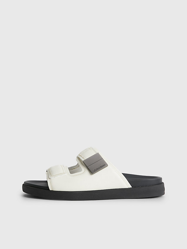 white leather sandals for men calvin klein