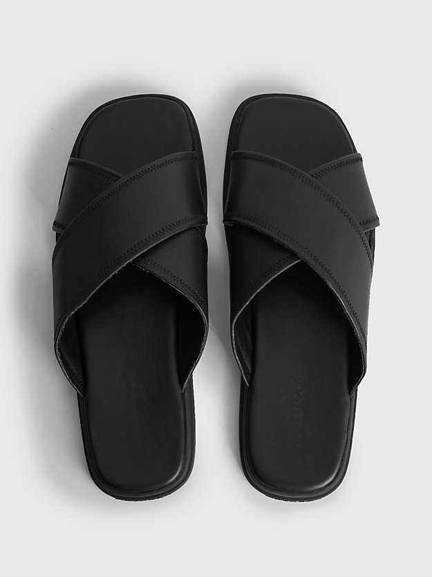 CK BLACK Leather Sandals for men CALVIN KLEIN
