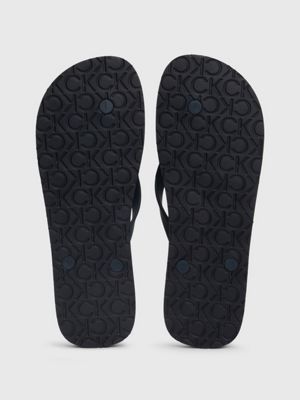 ck navy logo flip flops for men calvin klein