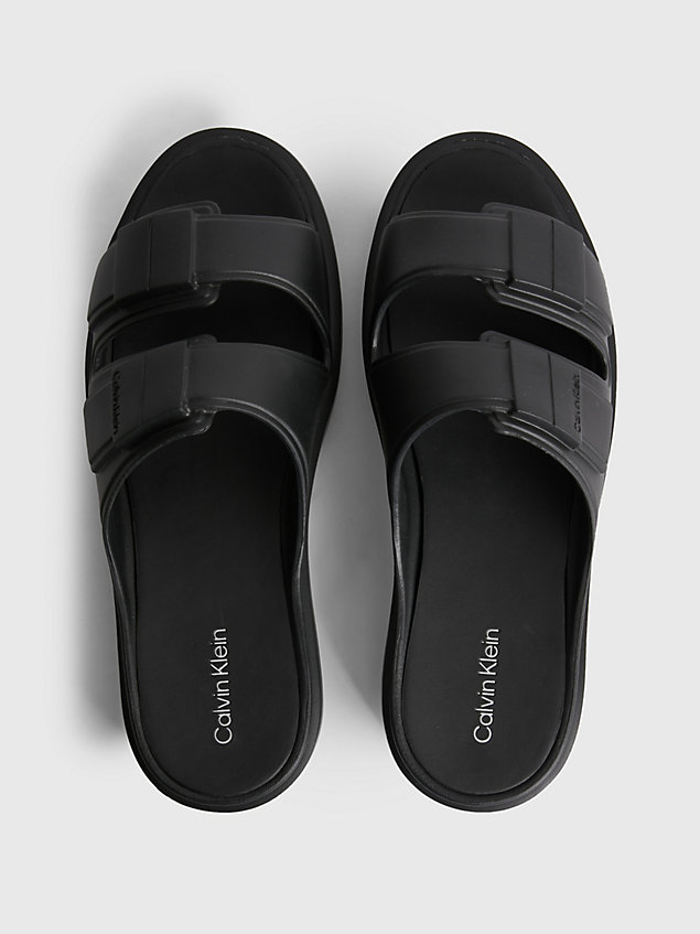 black wyprofilowane sandały dla mężczyźni - calvin klein