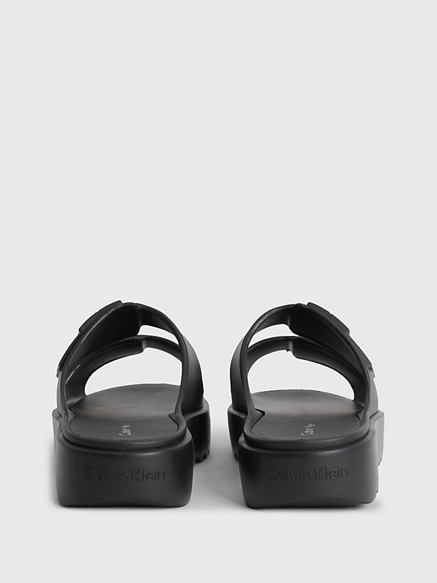 black moulded sandals for men calvin klein