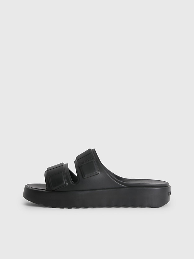 ck black moulded sandals for men calvin klein