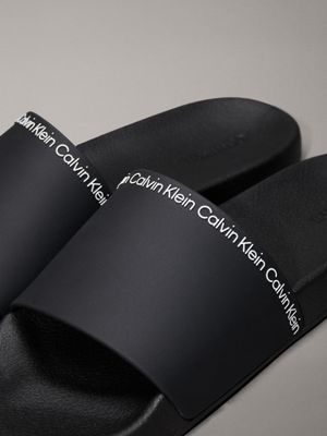 ck black logo sliders for men calvin klein