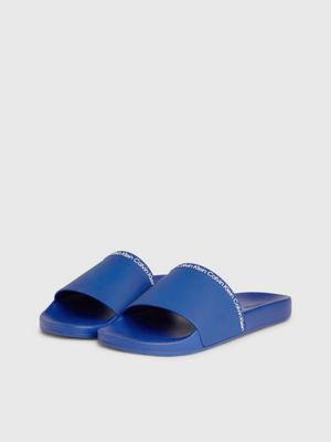 delta blue logo sliders for men calvin klein