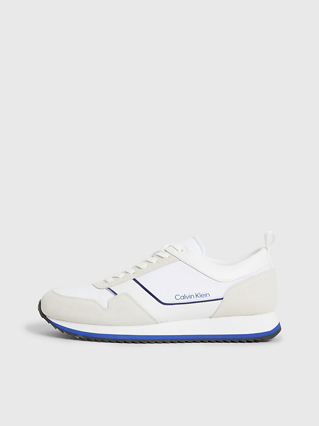 white suede trainers for men calvin klein