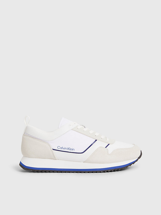White/ultra Blue > Sneakers Aus Wildleder > undefined Herren - Calvin Klein