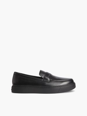 calvin klein men's loafers black