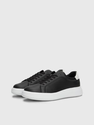 Zwarte leren sneakers discount heren