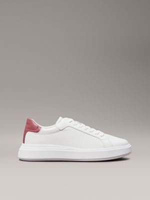 white leather trainers for men calvin klein