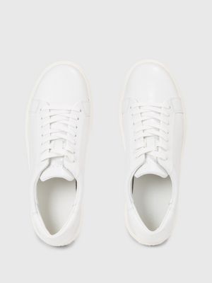 Mens all white store leather trainers