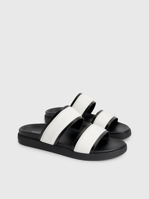 sandales en nylon recyclé black pour hommes calvin klein