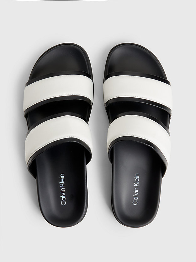 BLACK / WHITE Recycled Nylon Sandals for men CALVIN KLEIN