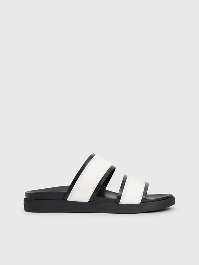 black sandalen van gerecycled nylon voor heren - calvin klein