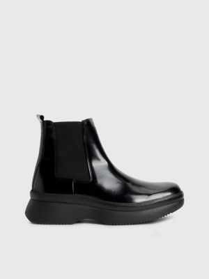 calvin klein leather chelsea boots