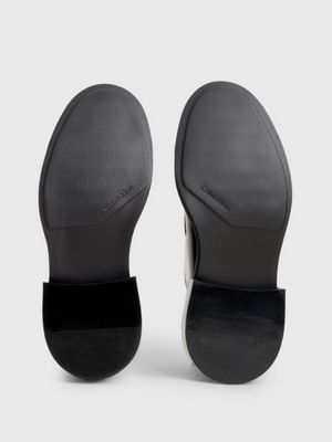 red leather lace-up shoes for men calvin klein