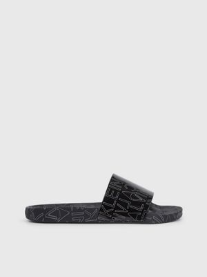 Calvin klein grey sliders hot sale