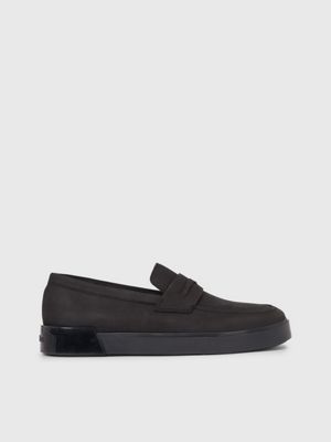 Calvin klein store black suede loafers