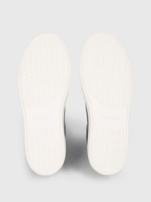 blue leather trainers for men calvin klein