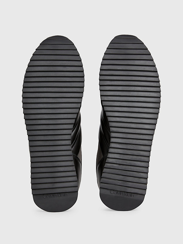zapatillas de piel black de hombre calvin klein