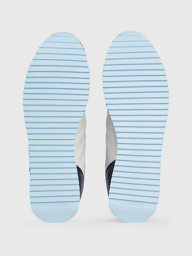 blue leder-sneakers für herren - calvin klein