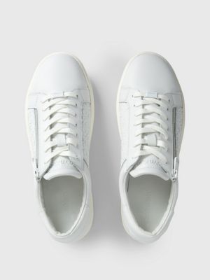 Mens white zip on sale trainers