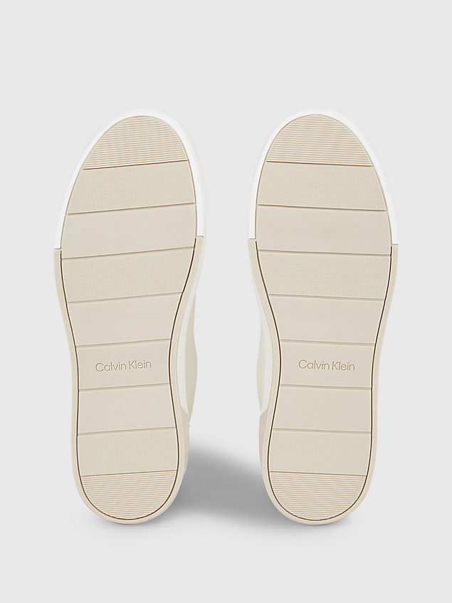 white leather trainers for men calvin klein