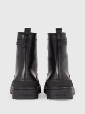 Calvin klein deals black leather boots