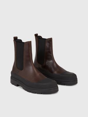 Mens real 2024 leather chelsea boots