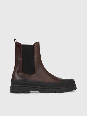 Calvin klein men's corin leather store chelsea boots