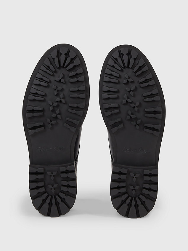 zapatos de piel con cordones black de hombre calvin klein