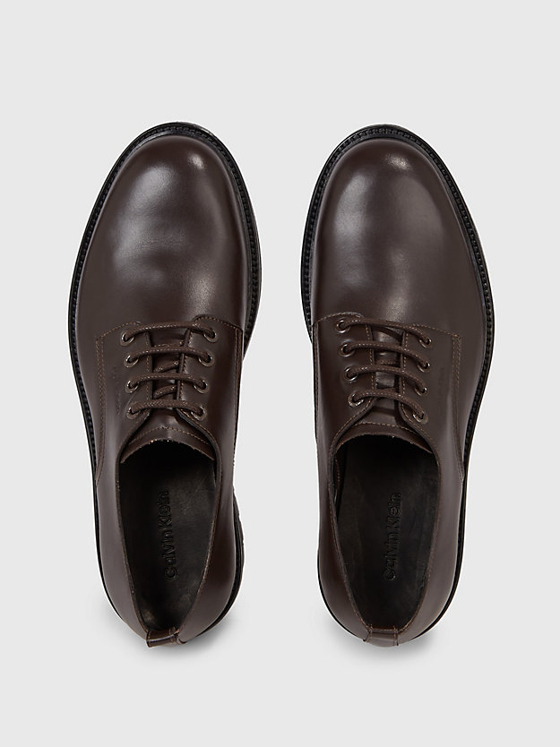 mole leather lace-up shoes for men calvin klein