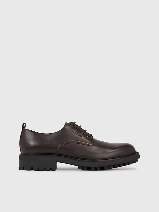  leather lace-up shoes for men calvin klein