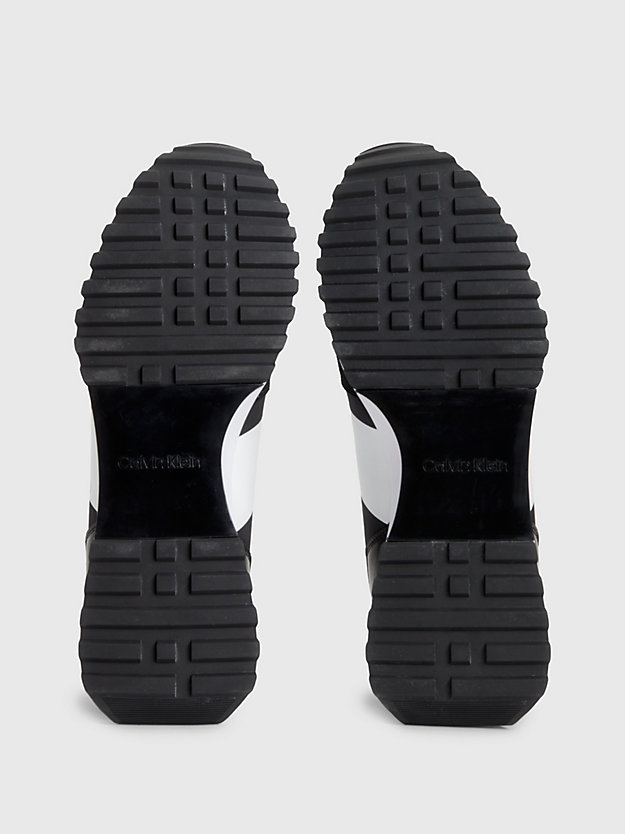 BLACK/WHITE Zapatillas de piel de hombre CALVIN KLEIN