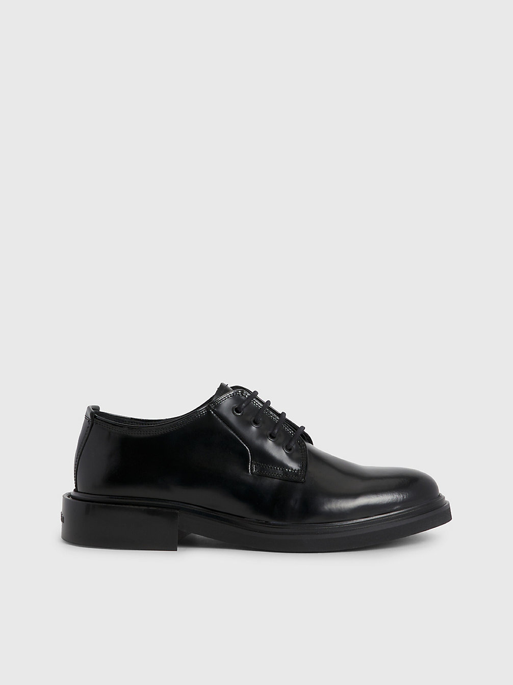 PVH BLACK Leather Lace-Up Shoes undefined men Calvin Klein