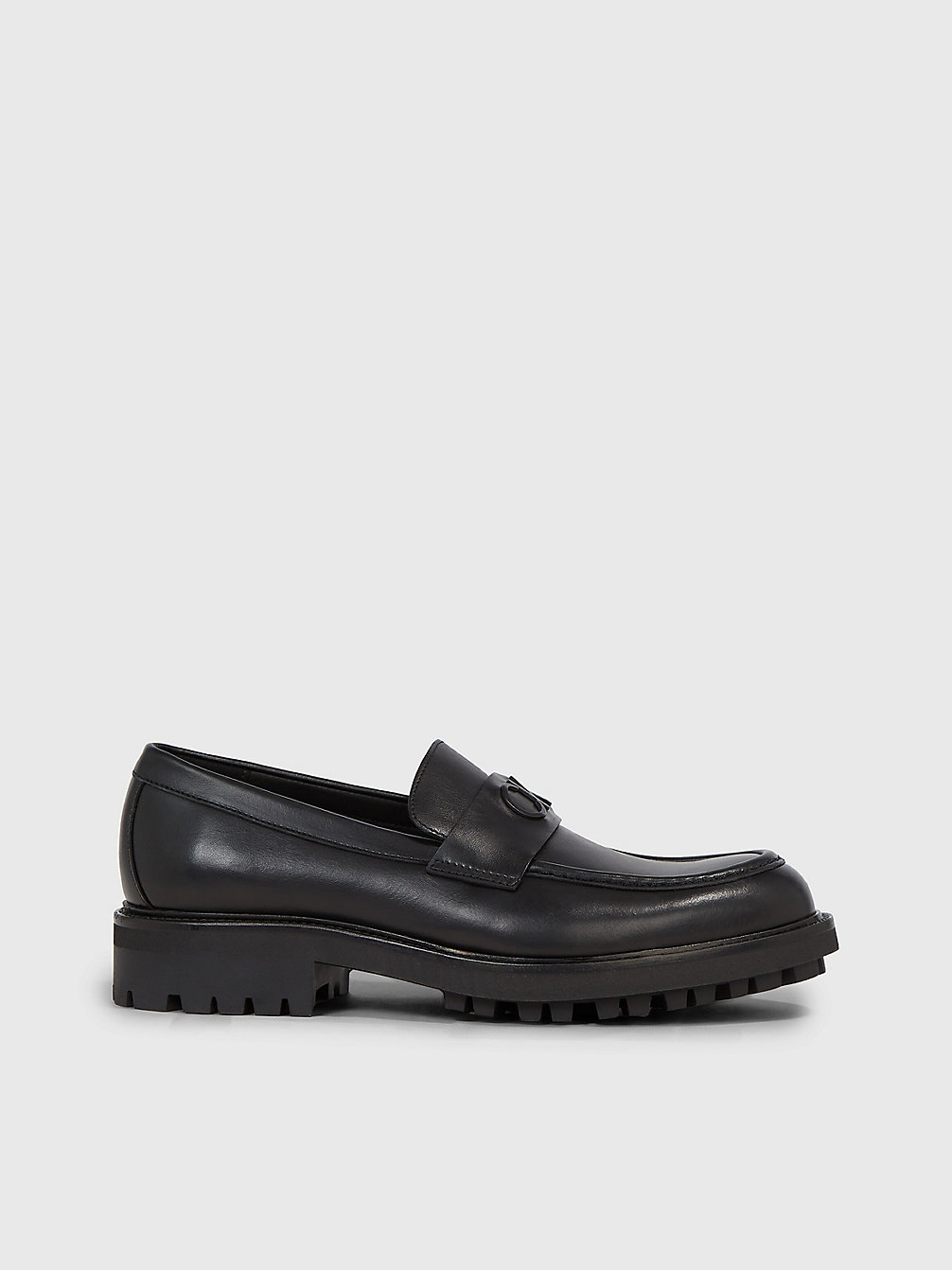 CK BLACK Leather Loafers undefined men Calvin Klein