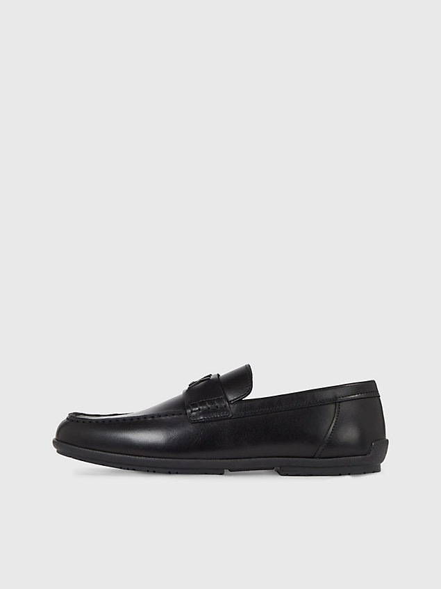 black leather loafers for men calvin klein