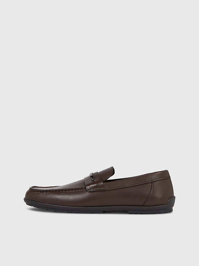 brown leather loafers for men calvin klein