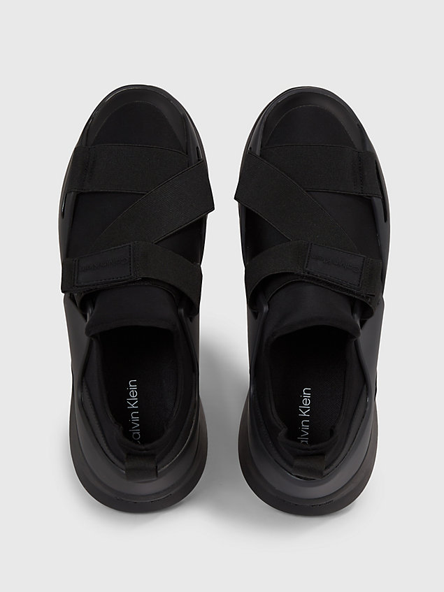 black buty sportowe z neoprenu dla mężczyźni - calvin klein