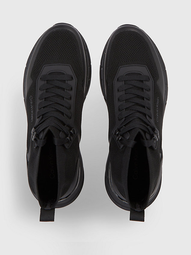 black hybride high-top sneakers voor heren - calvin klein