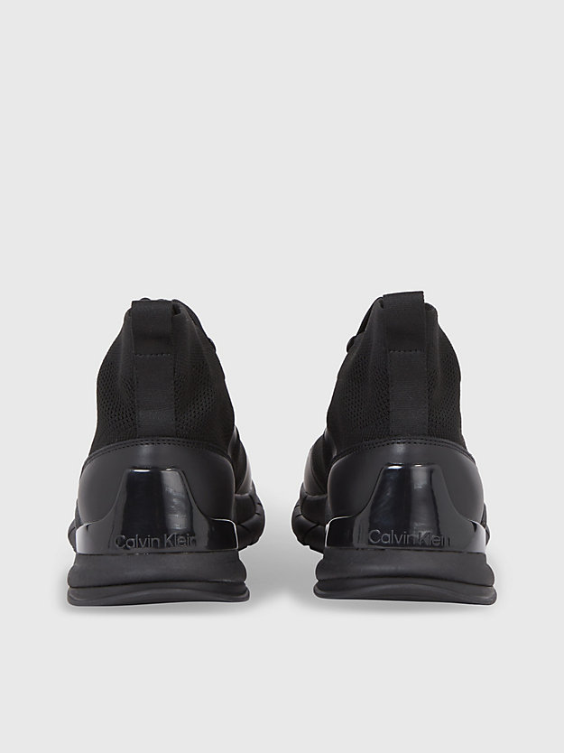 triple black hybride high top sneakers für herren - calvin klein