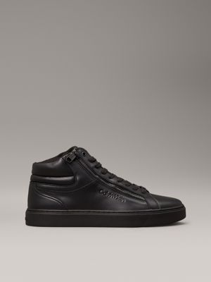 Baskets montantes en cuir Hugo Boss Noir taille 40 EU en Cuir