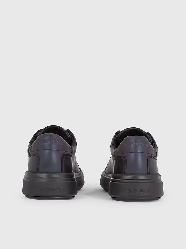 black leder-sneakers für herren - calvin klein