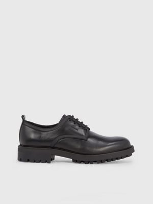 Calvin klein clearance black leather shoes